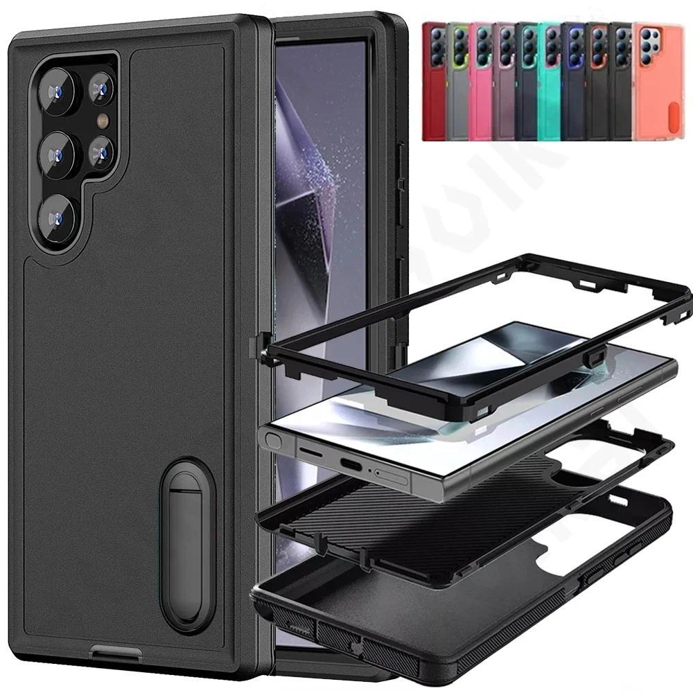 Ốp Lưng Samsung Galaxy S26 S25 S24 S23 Ultra Plus S22 A16 A54 A53 A14 A53 4G 5G Bảo Vệ Chắc Chắn Hạng Nặng Có Chân Đế