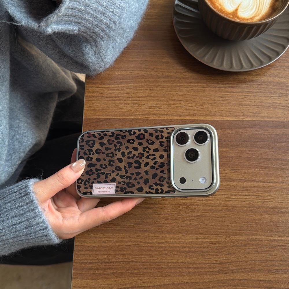 Ốp Lưng Cứng Tương Thích Với iPhone 13 14 14Pro 14ProMax 15 15Pro 15ProMax 16 16Pro 16ProMax 17 17Pro 17ProMax Ốp Họa Tiết In Da Báo Đen