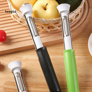 [TS] Dụng cụ gọt vỏ trái cây 2 trong 1 bằng thép không gỉ có lưỡi dao bằng thép không gỉ có răng cưa Dụng cụ nhà bếp có tay cầm tiện dụng cho rau củ dễ dàng cho Đông Nam