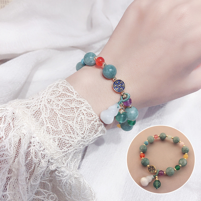Dây tay đá ngọc bích thời trang mới dành cho nữ