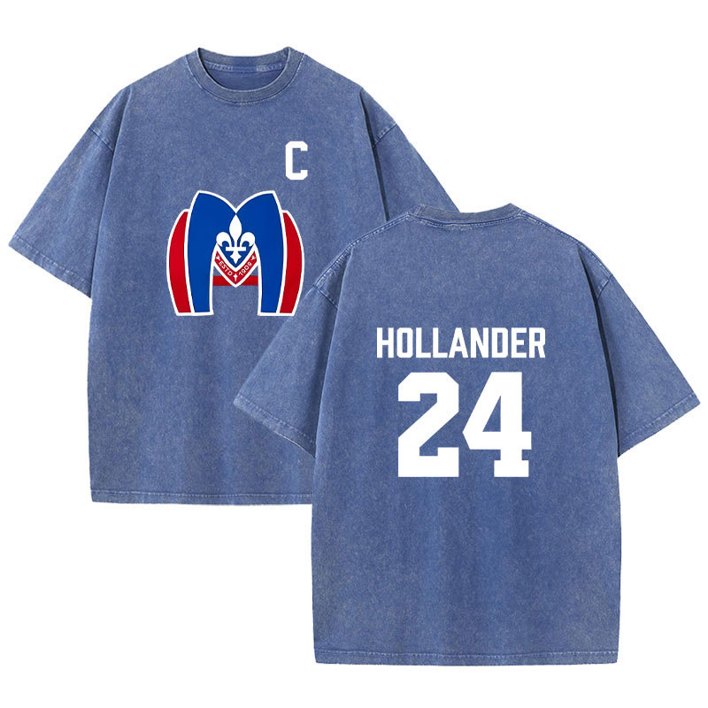 Áo Thun Nam Nữ Heated Rivalry Shane Hollander 24 Montreal Metros - Giặt Được, Tay Ngắn, Quá Khổ