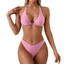 Bộ Bikini dây buộc 2 chấm bi dành cho nữ Bộ đồ bơi dây buộc lưng kỳ nghỉ