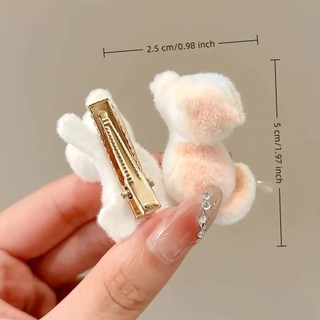 Kẹp Tóc Sang Trọng SMILE, Chất Liệu Đổ Xô Nhung Mèo Con Kẹp Tóc, Phong Cách Ngọt Ngào Kawaii Mũ Phụ Kiện Bé Gái
