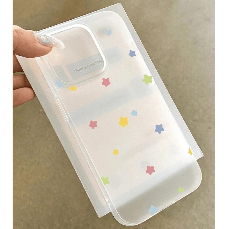 Ngôi sao màu sắc phù hợp với vỏ điện thoại 16PROMAX, iPhone 17, thú vị, vỏ mềm 15, vỏ mờ 14, vỏ có nhiều lỗ 13