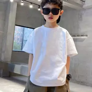 Thun họa tiết 100% cotton, dễ phối, tròn cổ, tay ngắn, Trai Bé 3-14 tuổi, thoáng khí