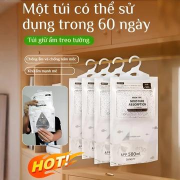 Giảm 50%👍Túi hút ẩm / Túi hút ẩm chống nấm mốc dạng treo / Túi hút ẩm hai lớp / Túi hút ẩm cho tủ quần áo / Túi hút ẩm dạng móc cho tủ quần áo và tủ giày