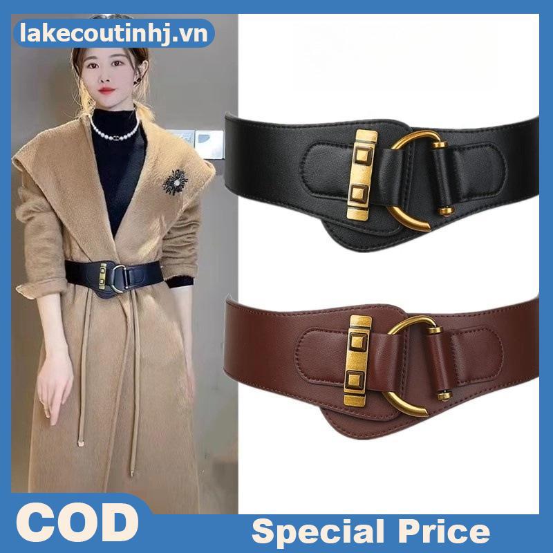 Lu Da Có Thể Tháo Rời Thắt Lưng Thời Trang Pin Khóa Rộng Thắt Lưng Vintage Áo Đầm Thắt Lưng Cho Nữ tinhj