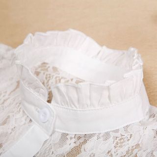 Cổ Giả Voidless Trắng Đen Có Thể Tháo Rời, Phụ Kiện Thời Trang Cho Khăn Choàng Ren Quấn Nữ Và Bé Gái
