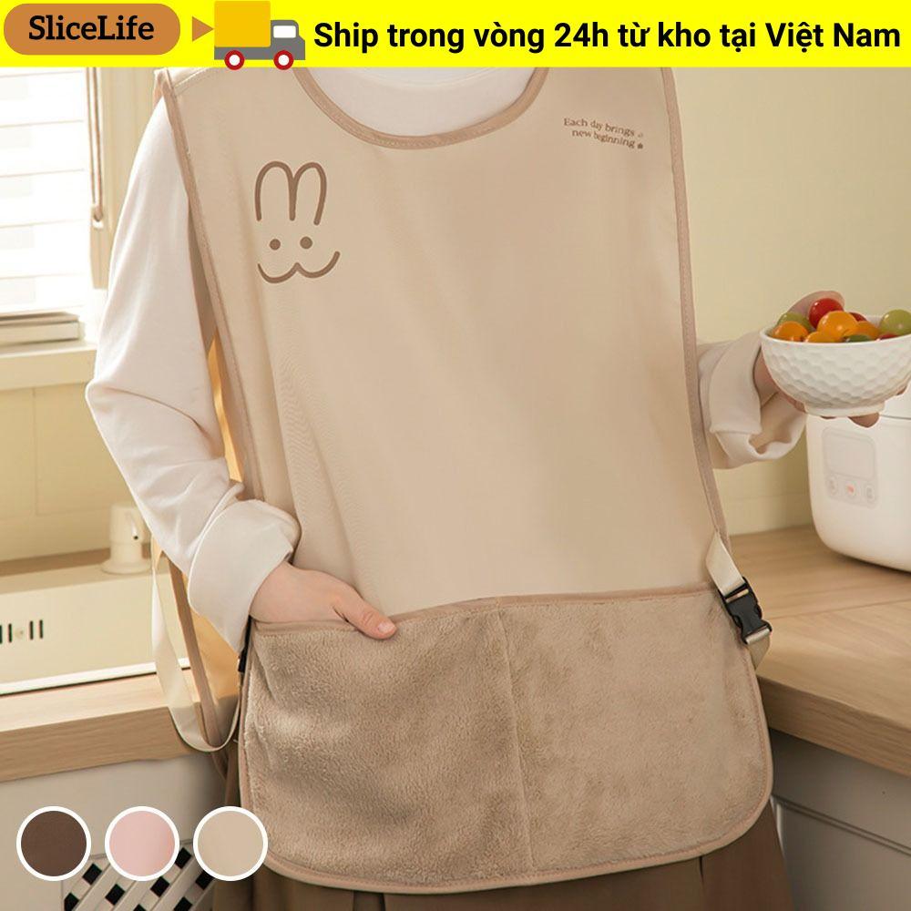 Tạp dề không tay SLICELLIFE, phong cách áo vest thoáng khí, phụ kiện làm sạch đồng phục đa năng, chống thấm nước, có thể lau được