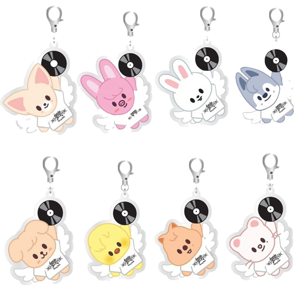 New SKZOO Stray Kids Keychain Cartoon Acrylic Keychain Double sided Pendant, Backpack Accessories Accessories