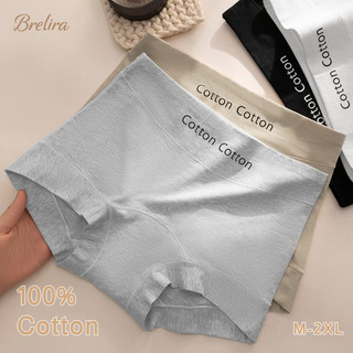 『Brelira』Quần Lót Boxer Boyshort 100% Cotton Cho Nữ, Thoáng Khí, Phù Hợp Nhiều Kích Cỡ 10a kháng khuẩn Quần đùi thể thao thông thường