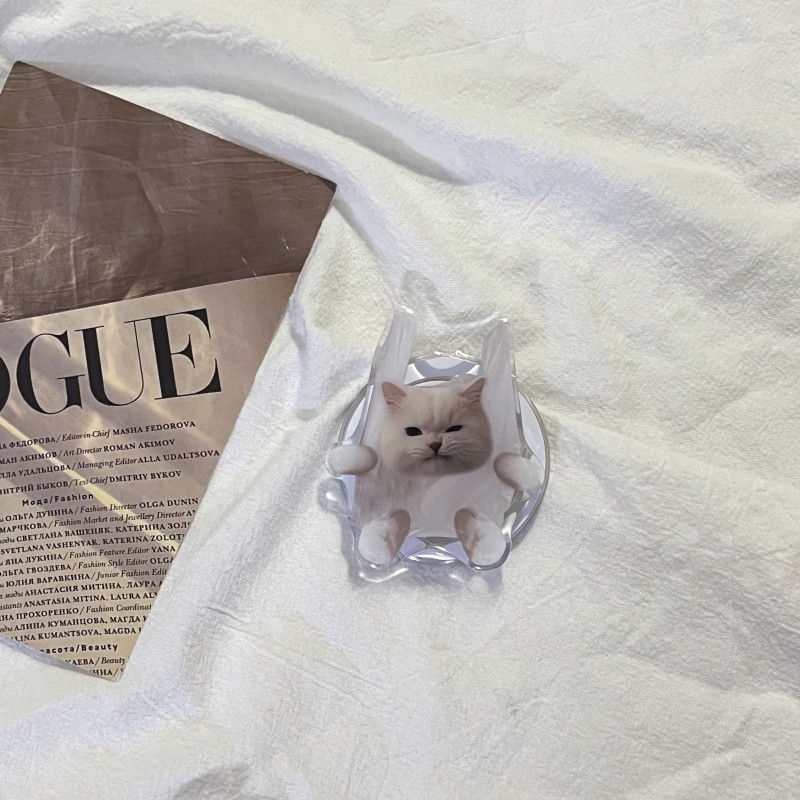 Korean Cute Cartoon Cat For Magsafe Magnetic Phone Griptok Stand For Magsafe Braceket Stand Support Ring Grip Tok