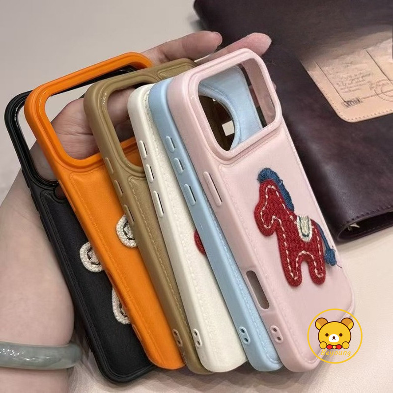 Ốp Điện Thoại Năm Mới Pony Dễ Thương Cho iPhone 14 Plus 13 12 Mini 11 Pro Max Bao Da Hoạt Hình Ốp Mềm Chống Sốc