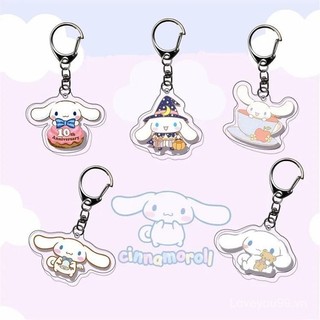 Kuromi Cinnamoroll Biểu cảm Anime Hình Acrylic Dễ thương Túi Charm Móc khóa