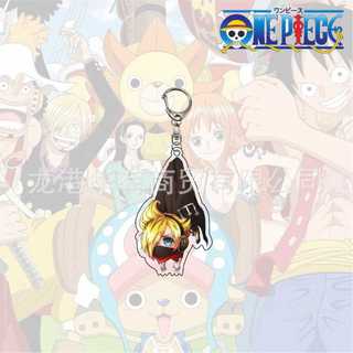 Anime One Piece Trafalgar Law Charlotte Katakuri Nico Robin Nami Chopper Usopp Acrylic Key Chains Keyrings Pen
