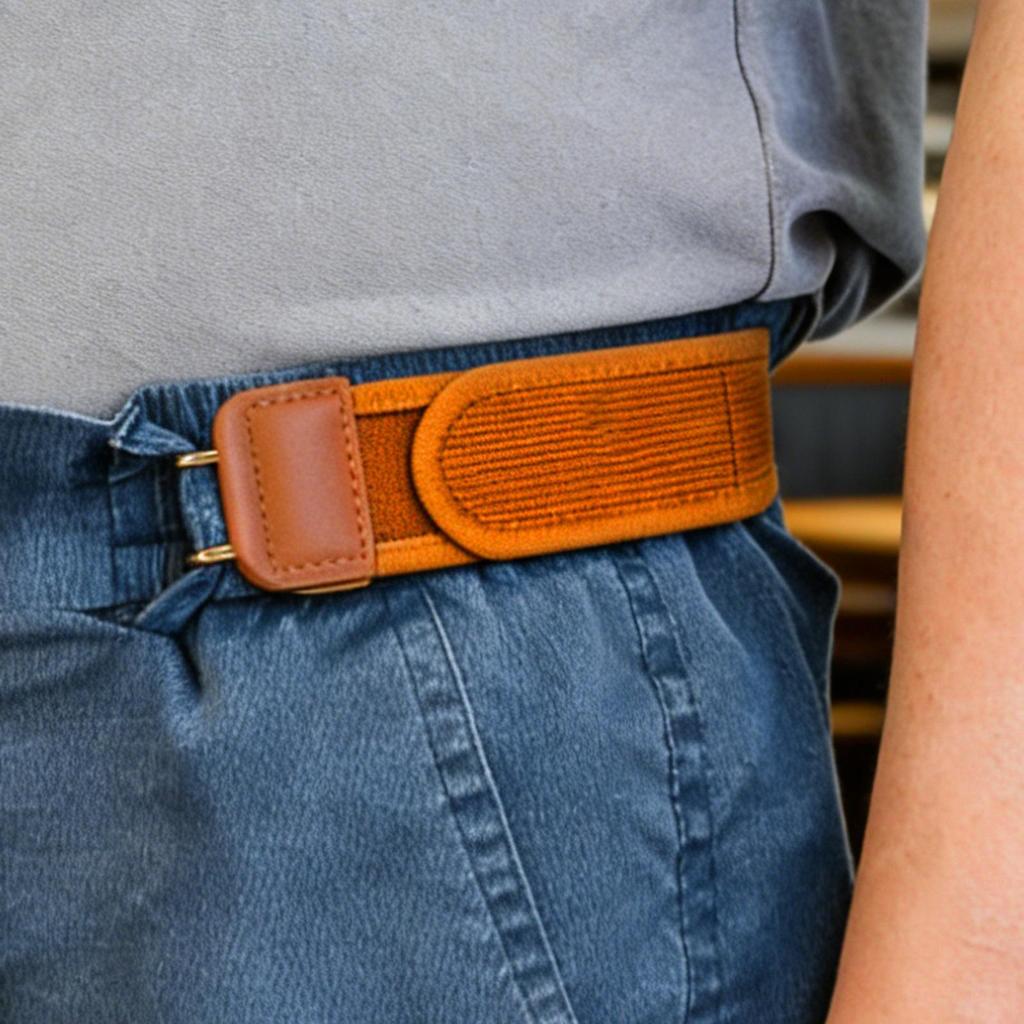 Còn hàng Thắt lưng điều chỉnh Velcro đàn hồi - Phù hợp mọi size | Thắt lưng co giãn có móc kim loại unisex