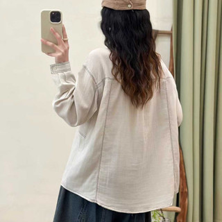 [Hàng Có Sẵn] Áo sơ mi nữ cotton chất lượng cao, style cổ điển, phù hợp đầu xuân mới