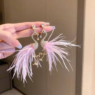 Bạc Kim Ngọt Ngào Fairycore Zircon Hoa Lông Bông Tai Hàn Quốc Ins Thiết Kế Độc Đáo Bông Tai Trang Sức Thời Trang Thanh Lịch Cho Nữ Nhẹ Sang Trọng