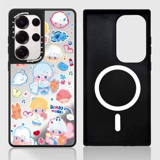 CASECASE X The World of DIMOO Case Matte Black & Sliver Mirror Vỏ hút từ tính Samsung Galaxy S26 S25 S24 S23 Ultra Plus Mặt sau cứng có hộp khắc logo