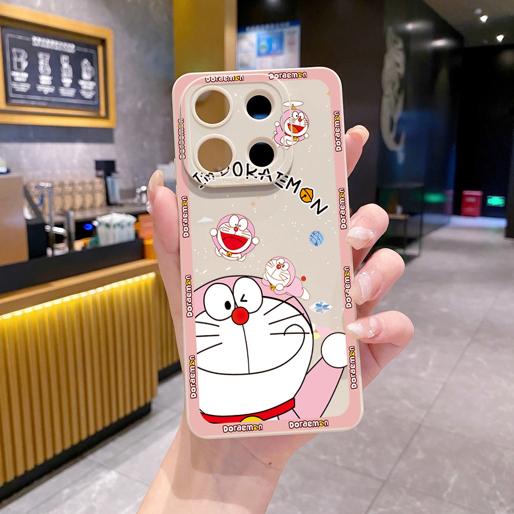 Tương thích với Xiaomi Redmi Note 14 13 12 Pro 5G 12S 14C 13C A3 A4 Smile Doremon Vỏ bảo vệ ống kính