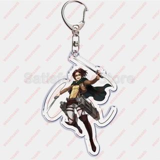 Móc khóa Attack on Titan hình huy hiệu và các nhân vật siêu ngầu Levi Eren Hange Mikasa Phụ kiện trang trí túi xách