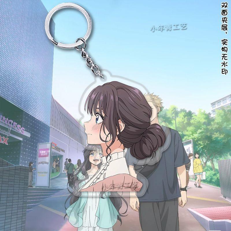Kaori Tatsu Hana Wa Rin To Saku Anime Keychain Tsumugi Rintaro Acrylic Key Chain Waguri Kaoruko Key Ring Bag Pen