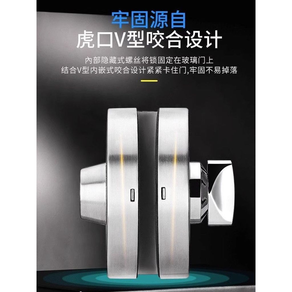 Chốt đất Chốt mở miễn phí Khóa cửa kính bằng thép không gỉ Hình bán nguyệt Khóa mặt đất Cửa đôi Cửa đơn Văn phòng Khóa không khung Chống trộm