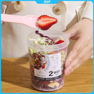 [DCP] CốC salad sữa chua yến mạch trái cây có nắp & muỗng hộp bento 2 lớp bát tập thể dục [VN]