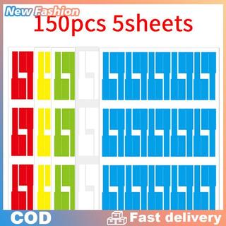 150 cái/5 Sheets Cáp nhãn dây đánh dấu mạng không thấm nước Laser Sticker thẻ