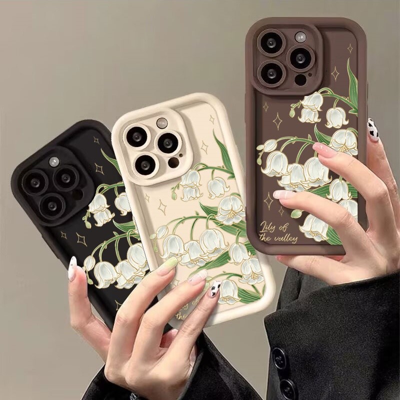 Ốp Điện Thoại Lily Of The Valley Cho Redmi Note 15 14 13 12 Pro Plus 12S 11T 11S 11 Pro 15 14C 13 13 13C 12 A5 5G Thời Trang Hàn Quốc Hoa Silicon TPU Mềm Chống Sốc Màu Trơn