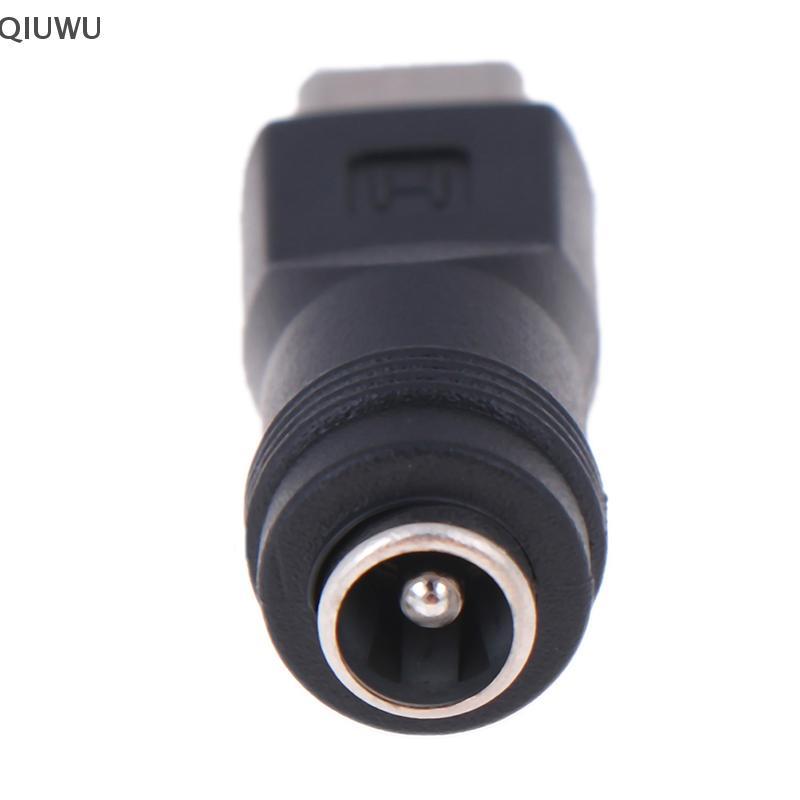 QIUWU 1 Cái 5.5 * 2.1mm Nữ ja sang Type-C 3.1 Nam Cắm 90 / 180 Độ DC Adapter.