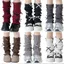 GUSTAVA Trẻ Em Chân Ấm Áp, Phong Cách Ngọt Ngào Dệt Kim Chân Cover, Kawaii Nơ Viền Đàn Hồi Cao Gothic Phong Cách Tất Thu Đông Mùa