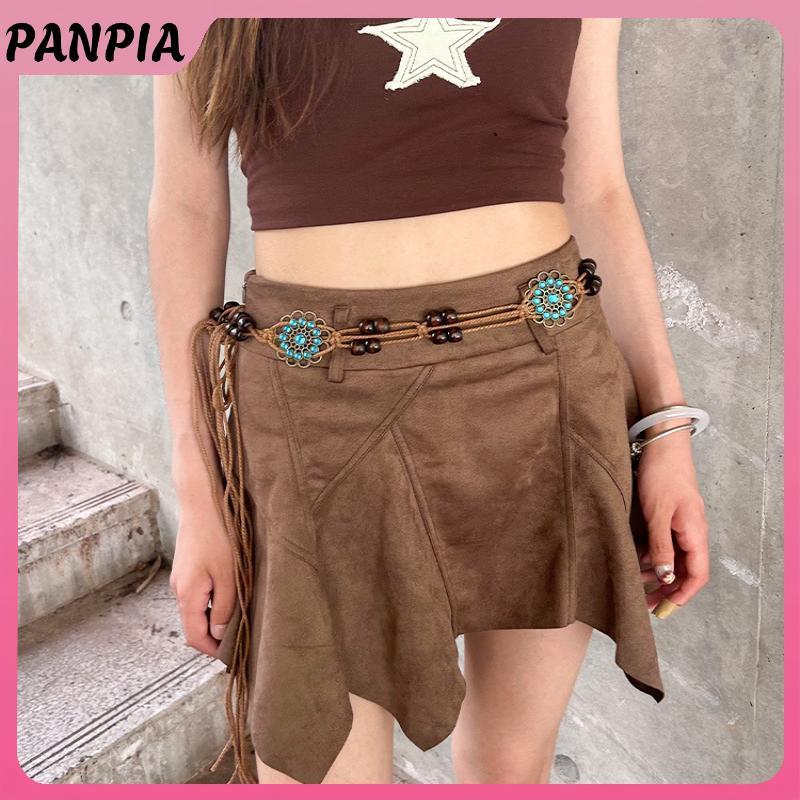 PNPIA - Thắt lưng boho retro Y2K, phù hợp mùa hè và đi biển, thiết kế vintage dân tộc