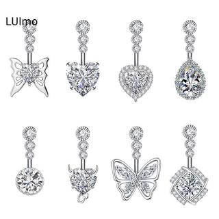LUImo Nhẫn thép không gỉ hình trái tim - Trang sức rốn gợi cảm dành cho nữ