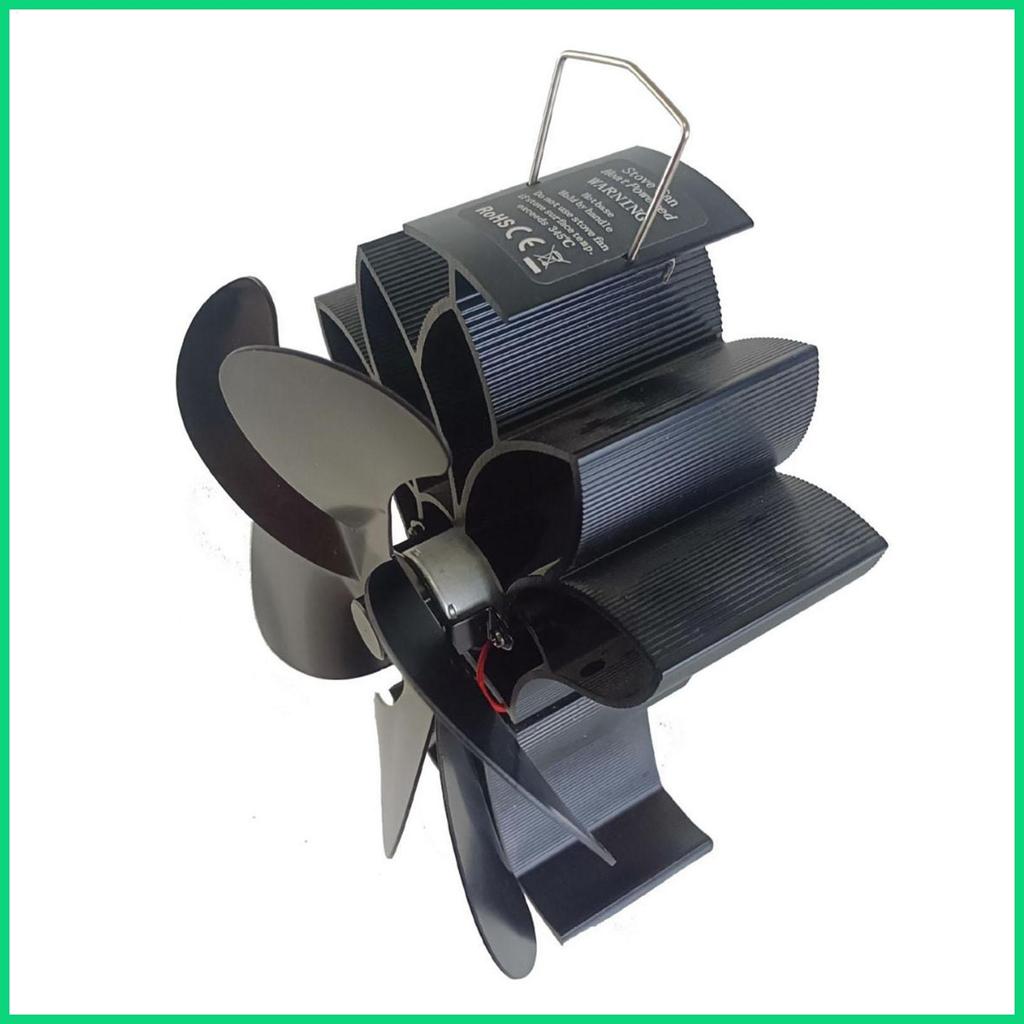 Quạt Bếp Gỗ Quạt Nhiệt Yên Tĩnh Quạt Bếp Quạt Nhiệt Lò Sưởi Quạt Tuần Hoàn Không Khí Ấm Bếp Gỗ Phụ Kiện jiwvn