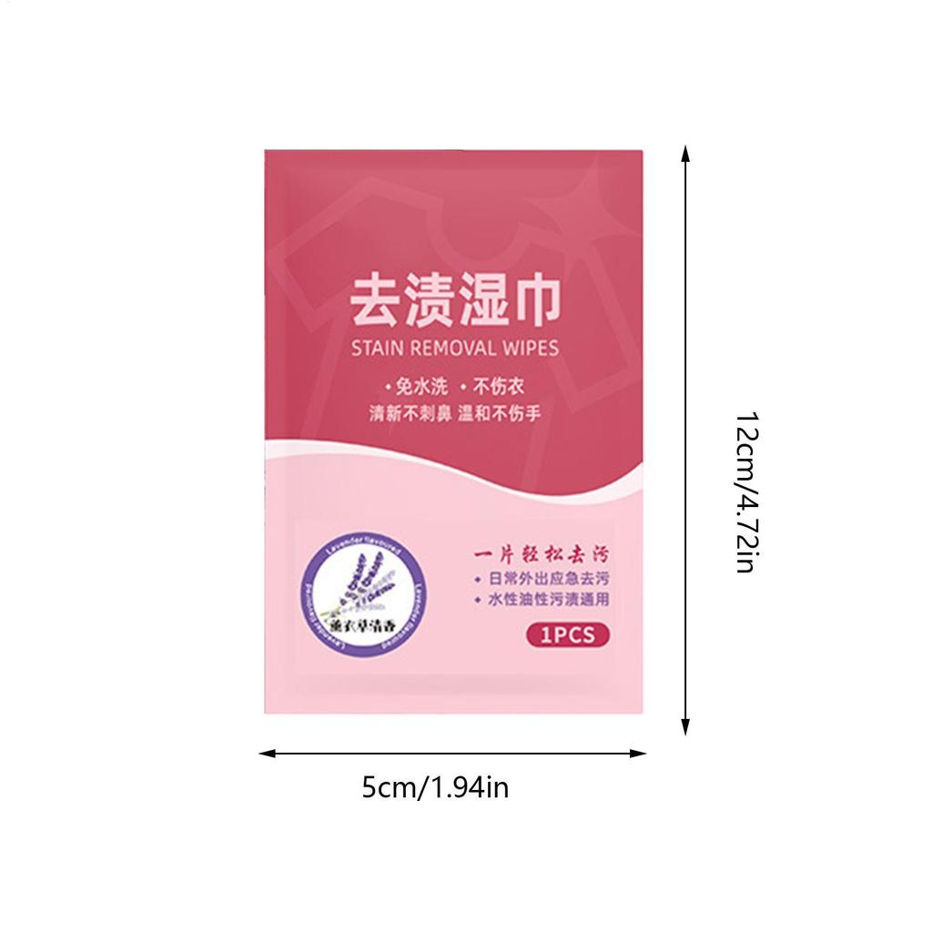 Stain Removal Wet Wipes No-wash Stain Remover For Clothes Individually Wrapped Fabric Cleaner Cloth Towel For jiwvn