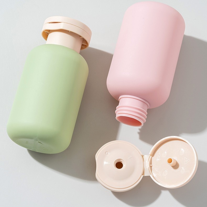 Chai du lịch di động 100ml Hộp đựng chất lỏng có thể đổ lại cho mỹ phẩm Gel tắm