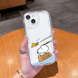 Ốp điện thoại Sóng S-Snoopys Hoạt Hình May Mắn Cho OPPO Reno 13 11 10 12 Pro + Reno 13F 11F Vỏ Sóng 3D Vỏ Mềm