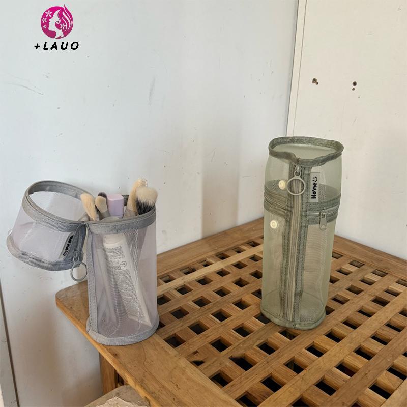 Springevenstar Lưới Túi đựng cọ trang điểm đa năng Túi đựng bàn chải di động Hộp đựng bàn chải công suất lớn đơn giản Giá đỡ Buet Túi đứng du lịch Springevenstar
