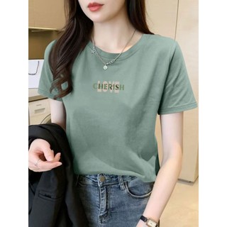 Áo thun nữ tay ngắn, phong cách mùa hè mới, thời trang và đa năng