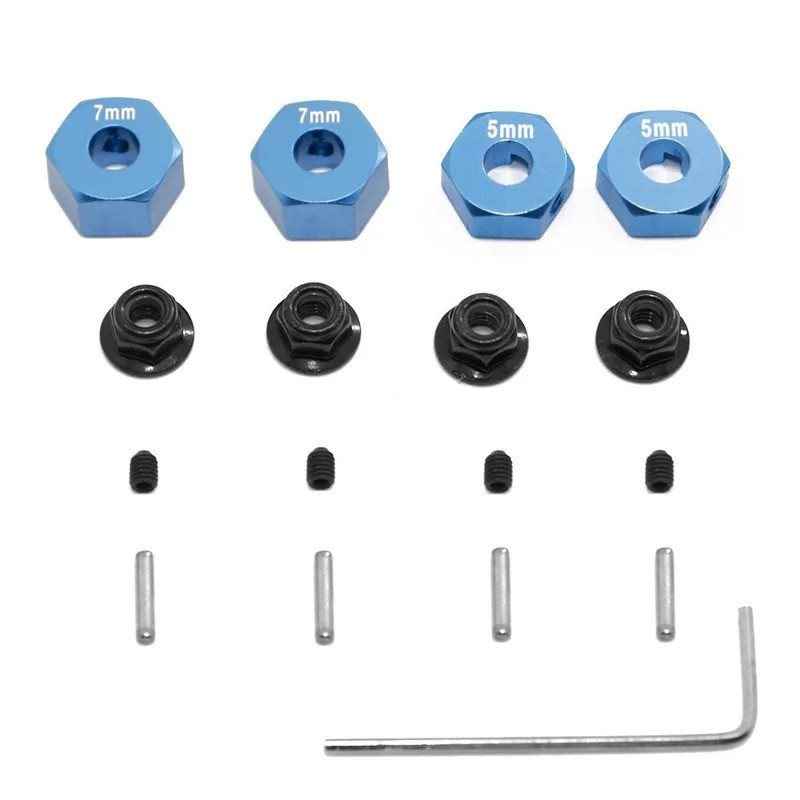 Kim Loại Lục Giác Bánh Xe Trung Tâm Chân Và M4 Mặt bích Khóa Hạt Bộ Cho Trxs Slash 2WD 1 / 10 Nâng Cấp Phần Thay Thế 1654 3654