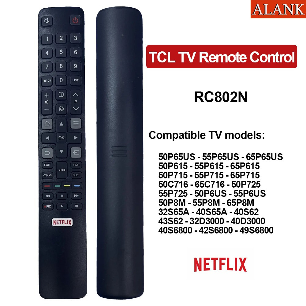 [ALANK] Remote điều khiển TV Smart TCL chính hãng RC802N - Tương thích ...