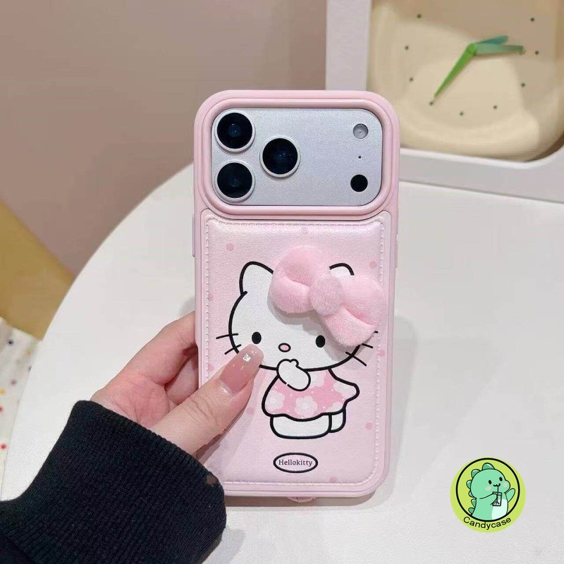 Ốp Điện Thoại Mèo Kitty Dễ Thương Cho IQOO Z10 Z9 Turbo + Pro Z7i Neo 11 10 9 9S 8 Pro Plus U3 U3X 5G 4G Vỏ Da PU Hoạt Hình Vỏ Mềm Chống Sốc