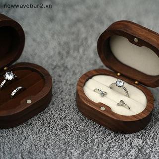 [Mới] Hộp đựng nhẫn cưới mộc mạc Đám cưới Valentine Lễ kỷ niệm đính hôn Hộp đựng nhẫn trang sức.