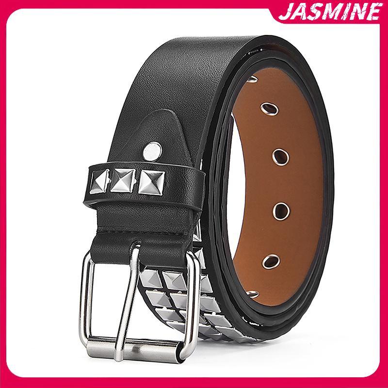 Dây Thắt Lưng Unisex Jasmine với Hạt Vuông, Đinh Tán và Kim Tự Tháp - Style Punk & Gothic