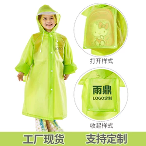 Áo Mưa Trẻ Em Có Túi Đi Học Vị Trí Bé Trai Bé Gái Trẻ Em Học Sinh Dài Một Mảnh Áo Mưa EVA Dày Tùy Chỉnh 3LIU