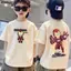 mát từ 3-14 tuổi đơn giản cổ tròn đen trẻ trung thoải má anime卡通 thoải trang thời trang