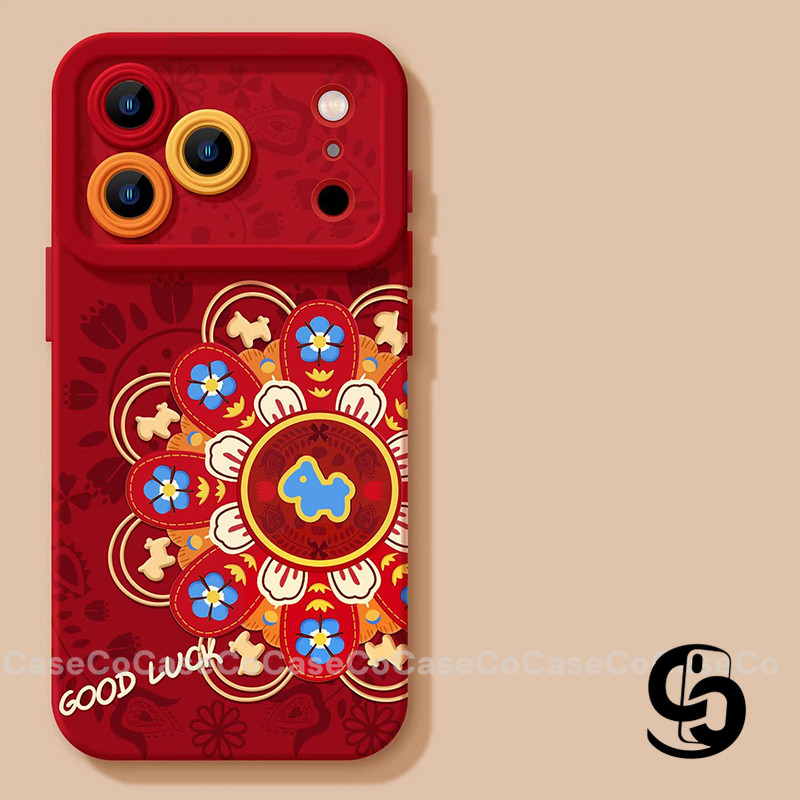 Ốp Lưng Cho Redmi 15C 14C A5 13C 12C 12 NFC Redmi Note 15 14 12 11 13 Pro Poco C75 C85 Vỏ dây buộc hoa ngựa may mắn