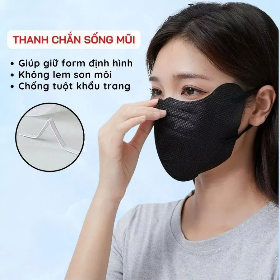 UNICARE Khẩu trang 9A UNI 5 lớp cao cấp kháng khuẩn, ngăn chặn tia UV tuyệt đối, dây đeo thoải mái, hàng chính hãng