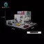 Tỉ Lệ 1: 64 Diecast Xe Mô Hình Hiển Thị Trường Hợp Với Đèn Bố Trí Hợp Kim Chống Bụi Xe Mô Hình Đồ Chơi Màn Hình Đứng Để Bàn Trang Trí